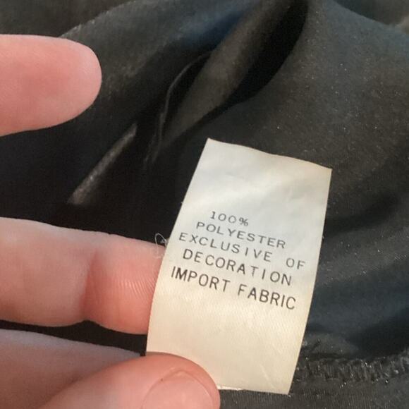 Vtg Womens Camisole Small Cami Tank Top Black Beaded Lace Sequin Y2K Whimsigoth - Picture 7 of 9